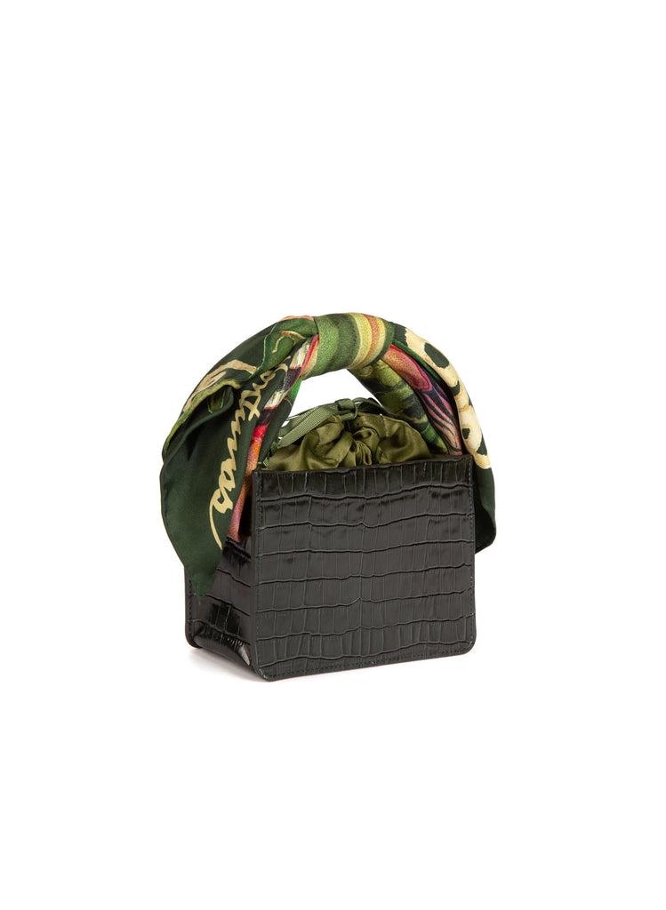 Forest Croc Mini Guaria with Scarf Handle