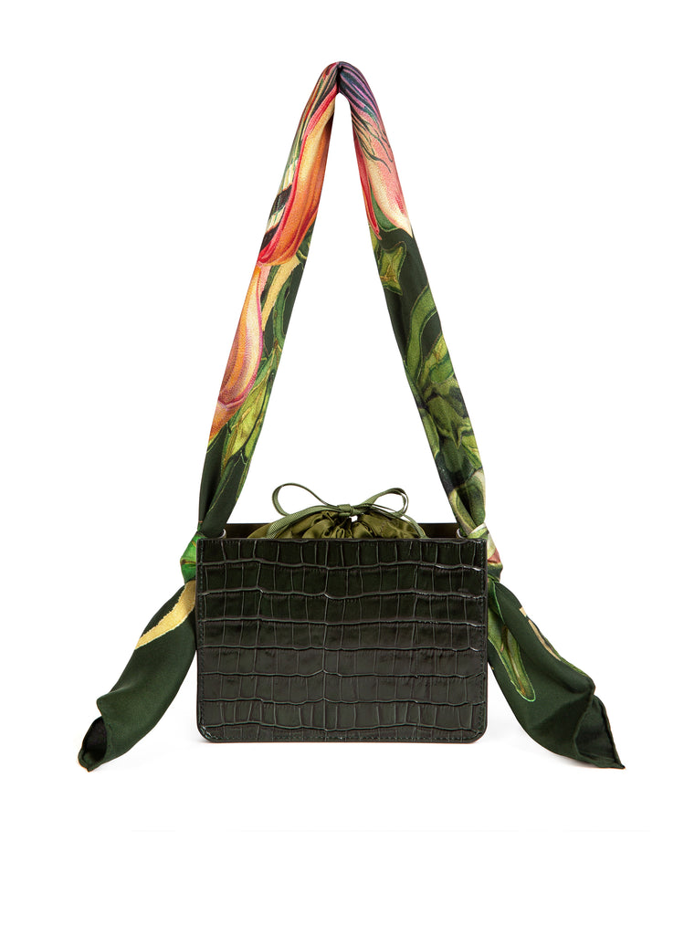 Forest Croc Mini Guaria with Scarf Handle