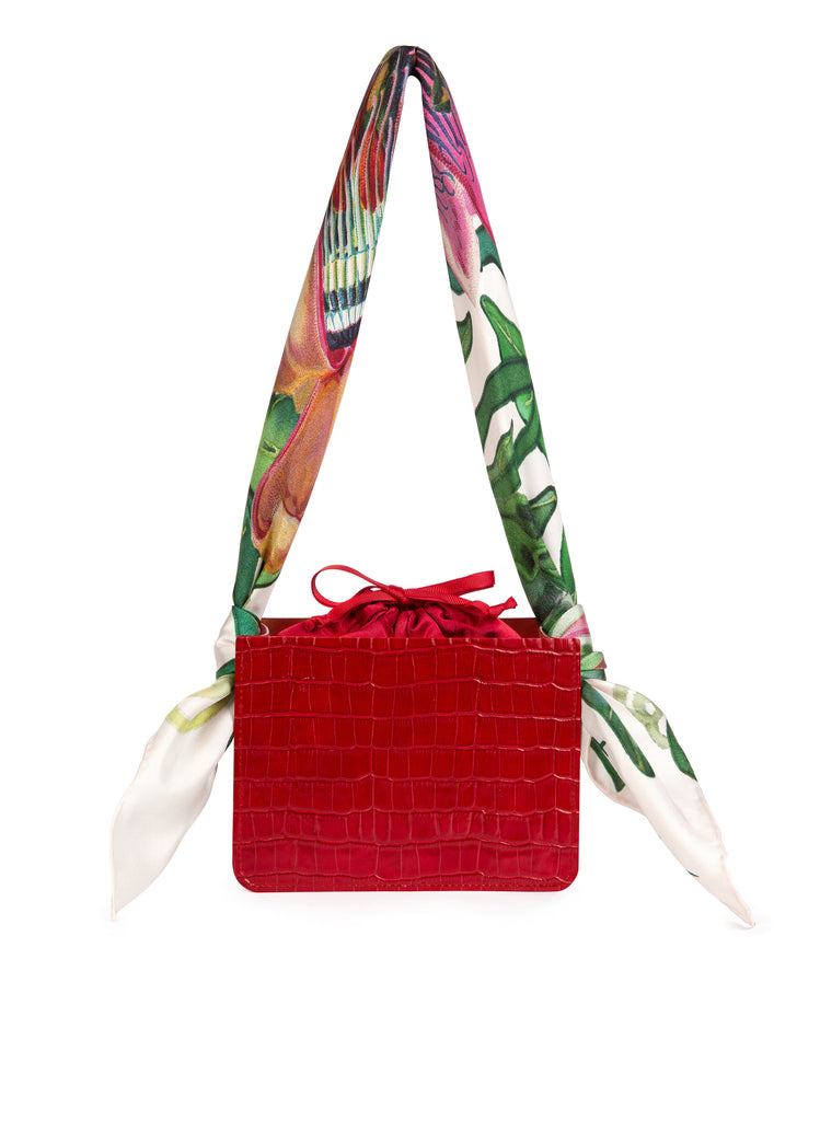 Berry Croc Mini Guaria with Scarf Handle