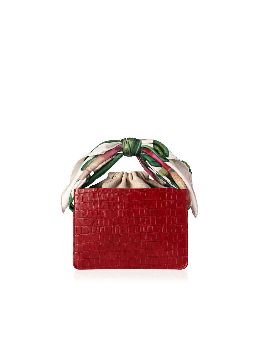 Berry Croc Mini Guaria with Scarf Handle