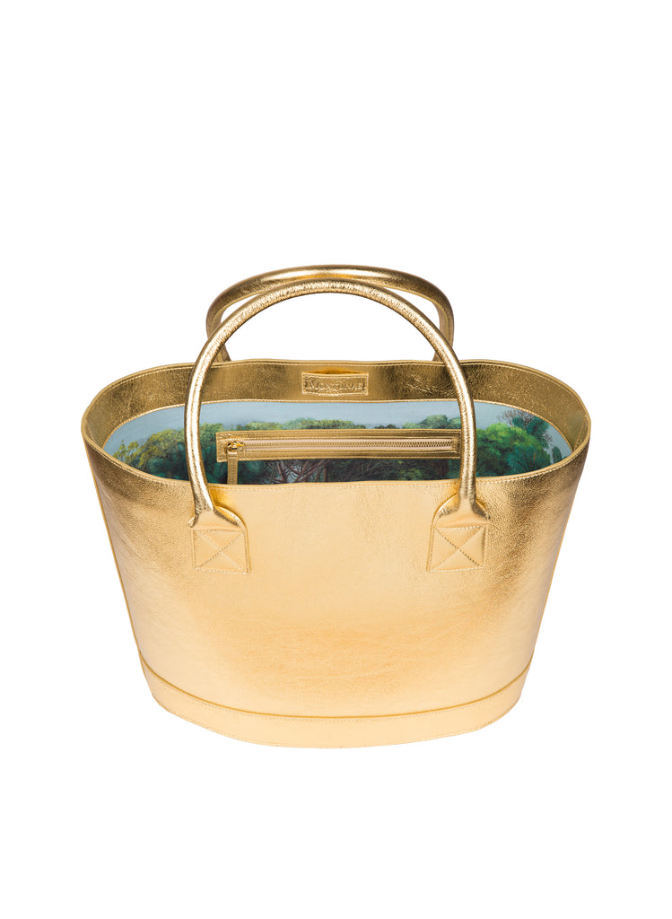 Picnic Tote in Gold and Montunas